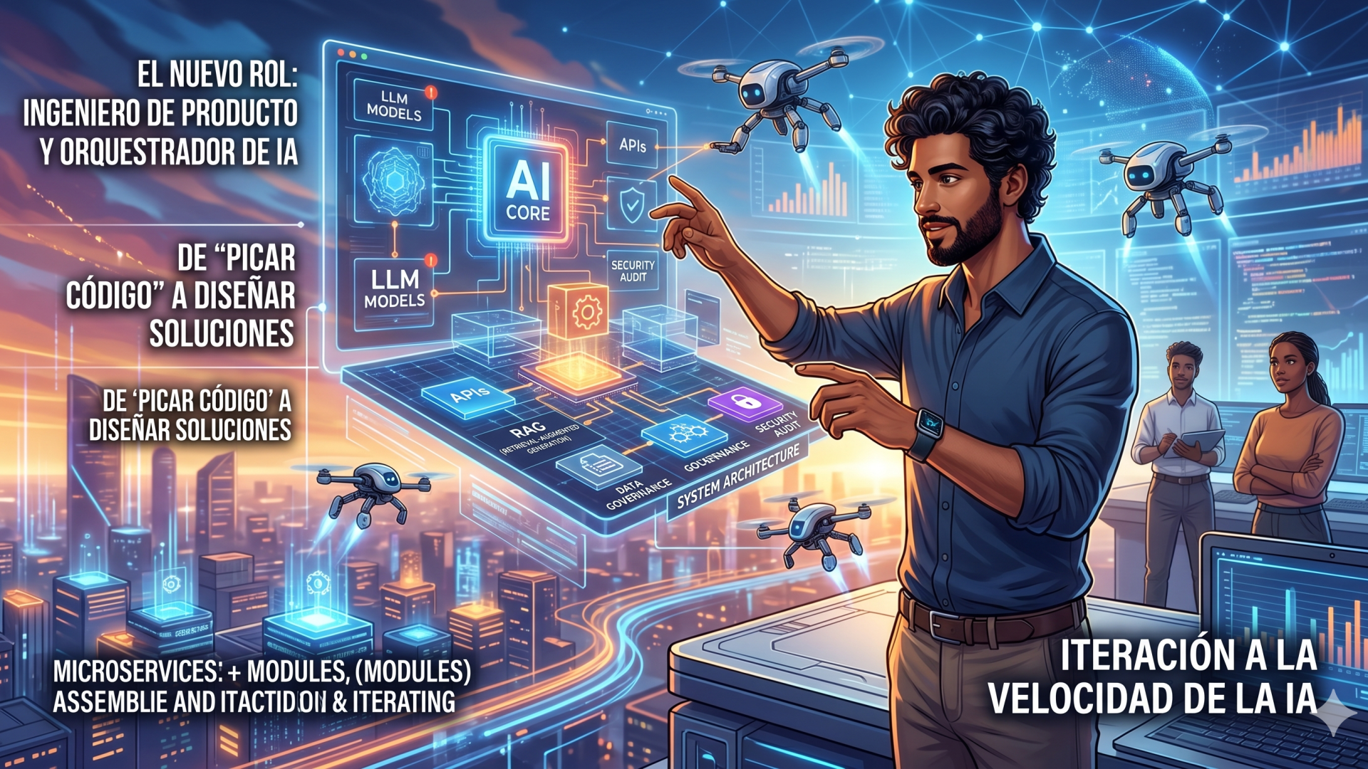 Ingeniero de producto y orquestador de IA: de picar código a diseñar soluciones e iterar a la velocidad de la IA