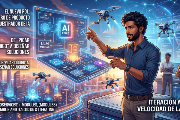 Ingeniero de producto y orquestador de IA: de picar código a diseñar soluciones e iterar a la velocidad de la IA